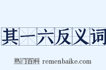 其一六反义词是什么意思的图片